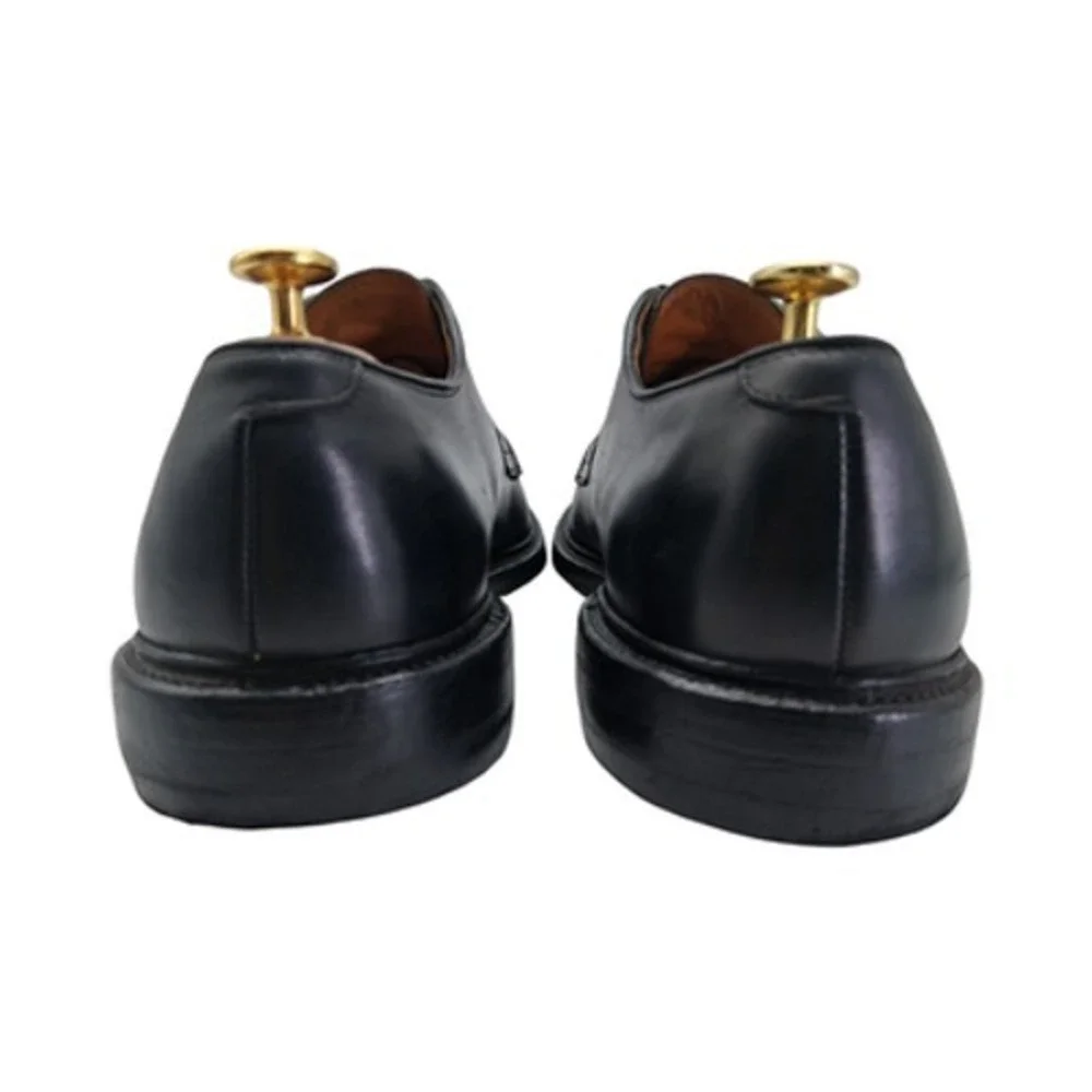 Allen Edmonds Leeds Shoes Mens Size 10.5 E Black Leather Derby Made In USA